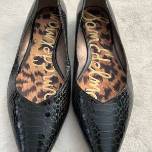 Sam Edelman Black Snakeskin Women's Shoes, Size 10